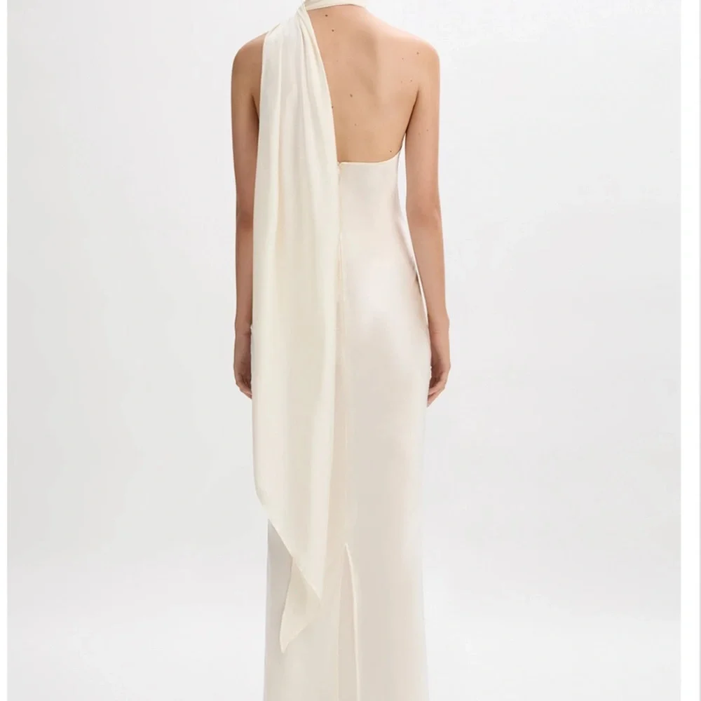 Beare Park Silk Satin Neck Tie Dress size 8 (us 4) - Picture 4 of 5